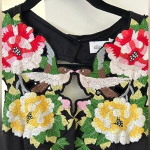 Alice McCall Night Blooming Maxi Dress Jet Black